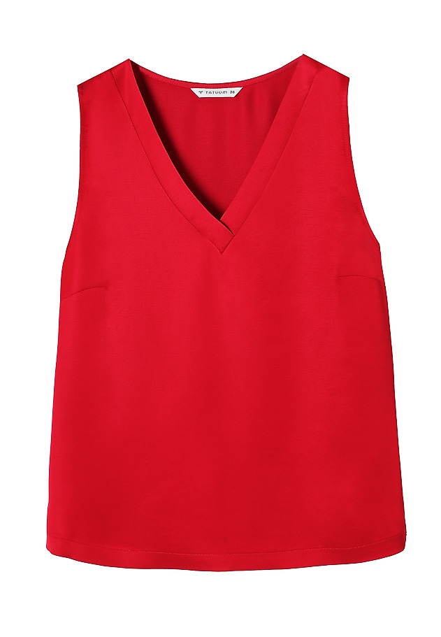 SLEEVELESS SATIN BLOUSE - SENNA SLEEVELESS SATIN BLOUSE - SENNA RED 6