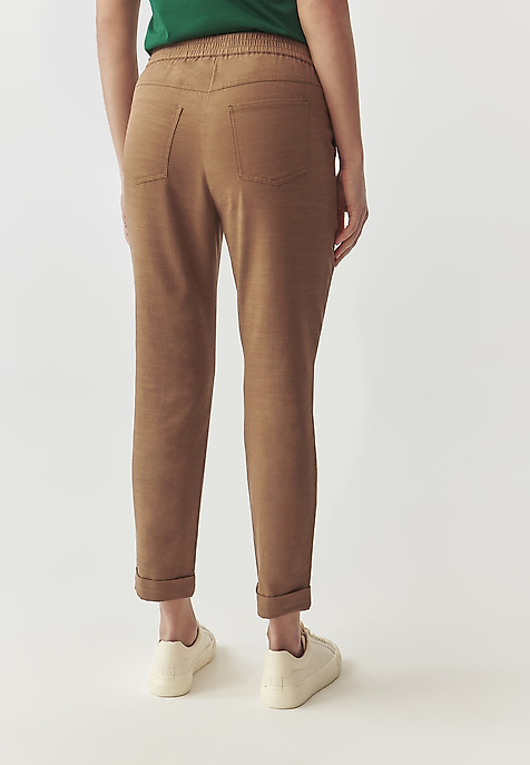 LADIES’ PANTS WITH TURNED-UP CUFFS - SUMIKO BROWN 2