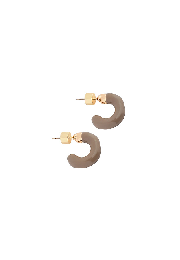 IRREGULARLY SHAPED EARRINGS - BERIS IRREGULARLY SHAPED EARRINGS - BERIS BEŻOWY 1