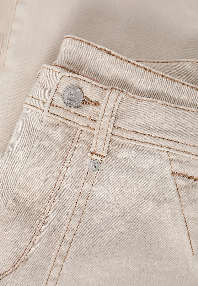 LADIES’ SLIGHTLY TAPERED TROUSERS - MERO LADIES’ SLIGHTLY TAPERED TROUSERS - MERO BEŻOWY 7