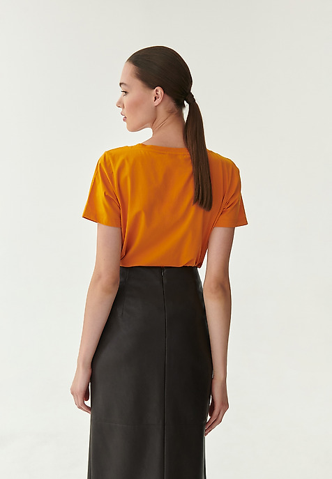 SIMPLE LADIES' BLOUSE NELISA ORANGE 2