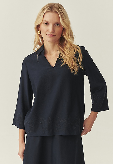 TKANINOWA BLUZKA Z HAFTAMI - HATARI TKANINOWA BLUZKA Z HAFTAMI - HATARI