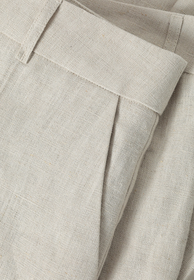 LINEN WIDE-LEG TROUSERS WITH A CREASE - LANTO LINEN WIDE-LEG TROUSERS WITH A CREASE - LANTO BEŻOWY 6