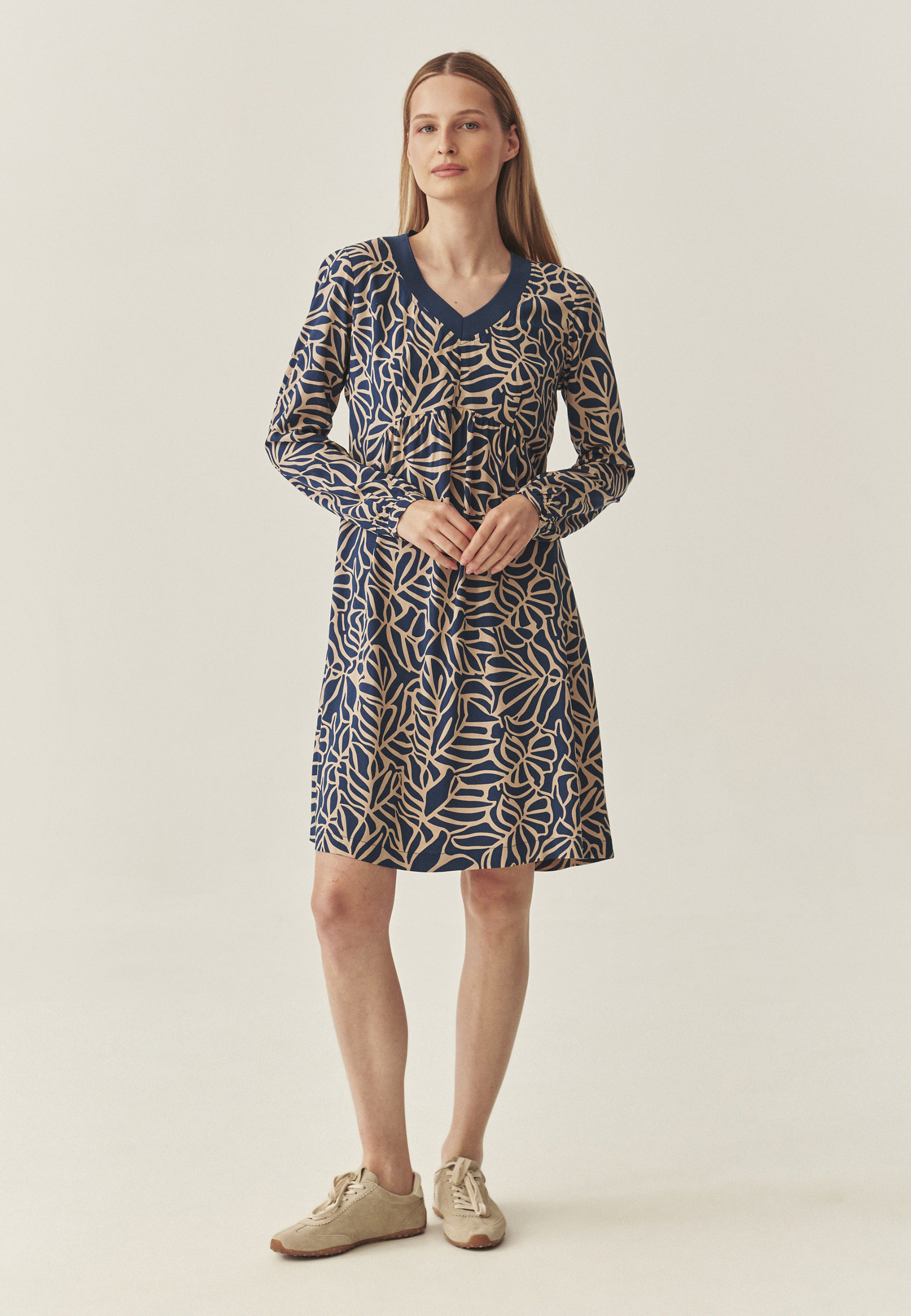 ROCHIE DIN ȚESĂTURĂ CU MODEL GEOMETRIC - NERTAMI MULTICOLOR 2