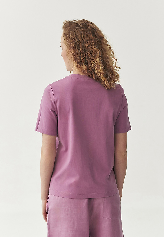 LADIES' COTTON T-SHIRT - SORIA LADIES' COTTON T-SHIRT - SORIA FIOLETOWY 3