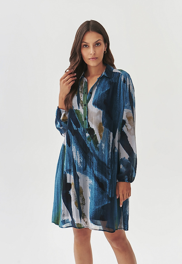 PATTERNED FABRIC SHIRT DRESS - ENNIS PATTERNED FABRIC SHIRT DRESS - ENNIS MULTIKOLOR 3