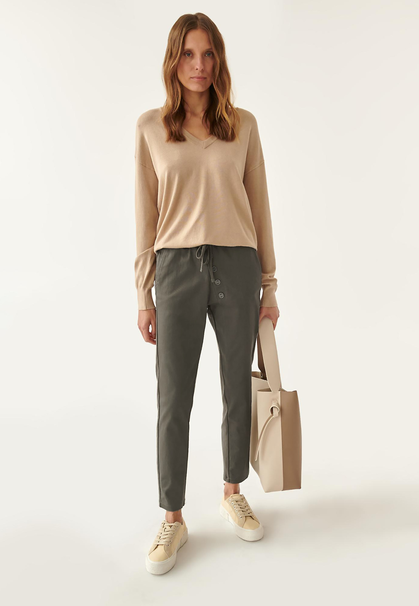 ŽENSKE JEANS HLAČE IZ DŽINSA NAZIRI ŽENSKE JEANS HLAČE IZ DŽINSA NAZIRI KAKI 85395