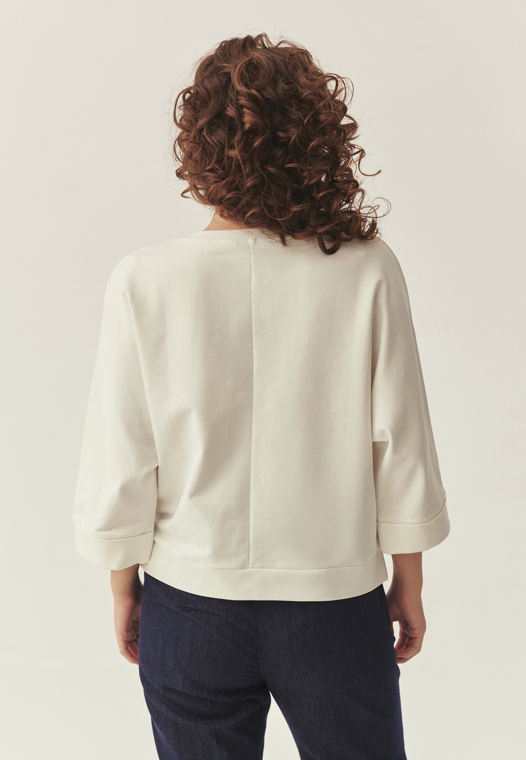 DZIANINOWA BLUZA Z BAWEŁNĄ -SULEN