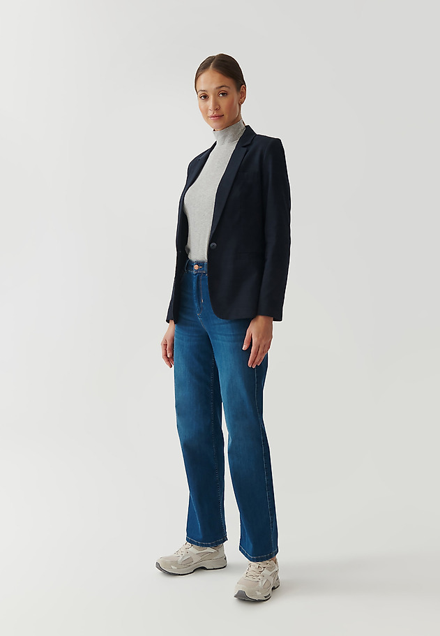 LADIES’ SINGLE-BREASTED BLAZER - AMALFINA LADIES’ SINGLE-BREASTED BLAZER - AMALFINA GRANATOWY 2