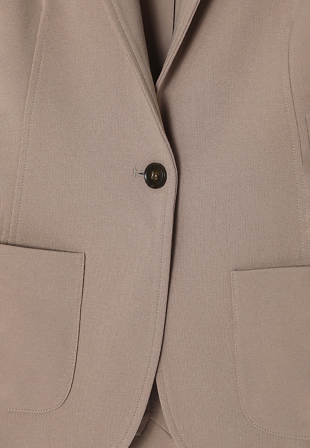 LADIES’ SINGLE-BREASTED BLAZER WITH DECORATIVE PIPING - DEDERI LADIES’ SINGLE-BREASTED BLAZER WITH DECORATIVE PIPING - DEDERI BEŻOWY 8