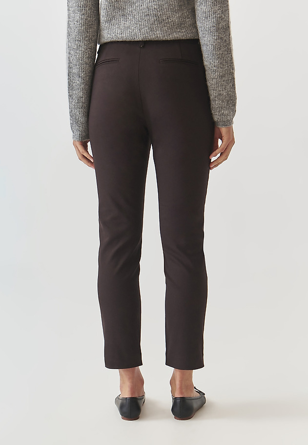 LADIES' FABRIC CIGARETTE PANTS- FILIMI LADIES' FABRIC CIGARETTE PANTS- FILIMI BROWN 3