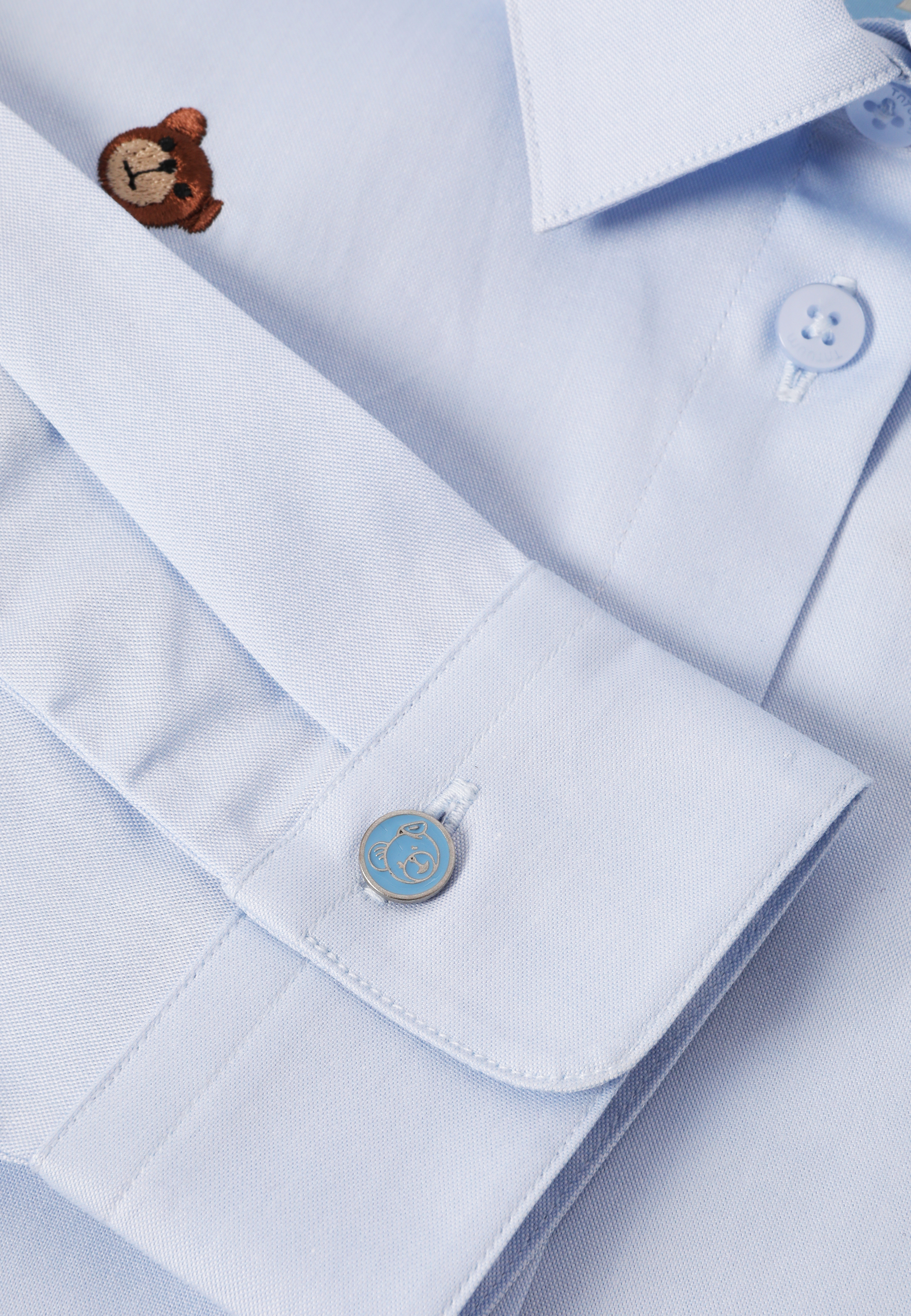 HAFTOWANA KOSZULA Z BAWEŁNĄ - EDINA NIEBIESKI 2