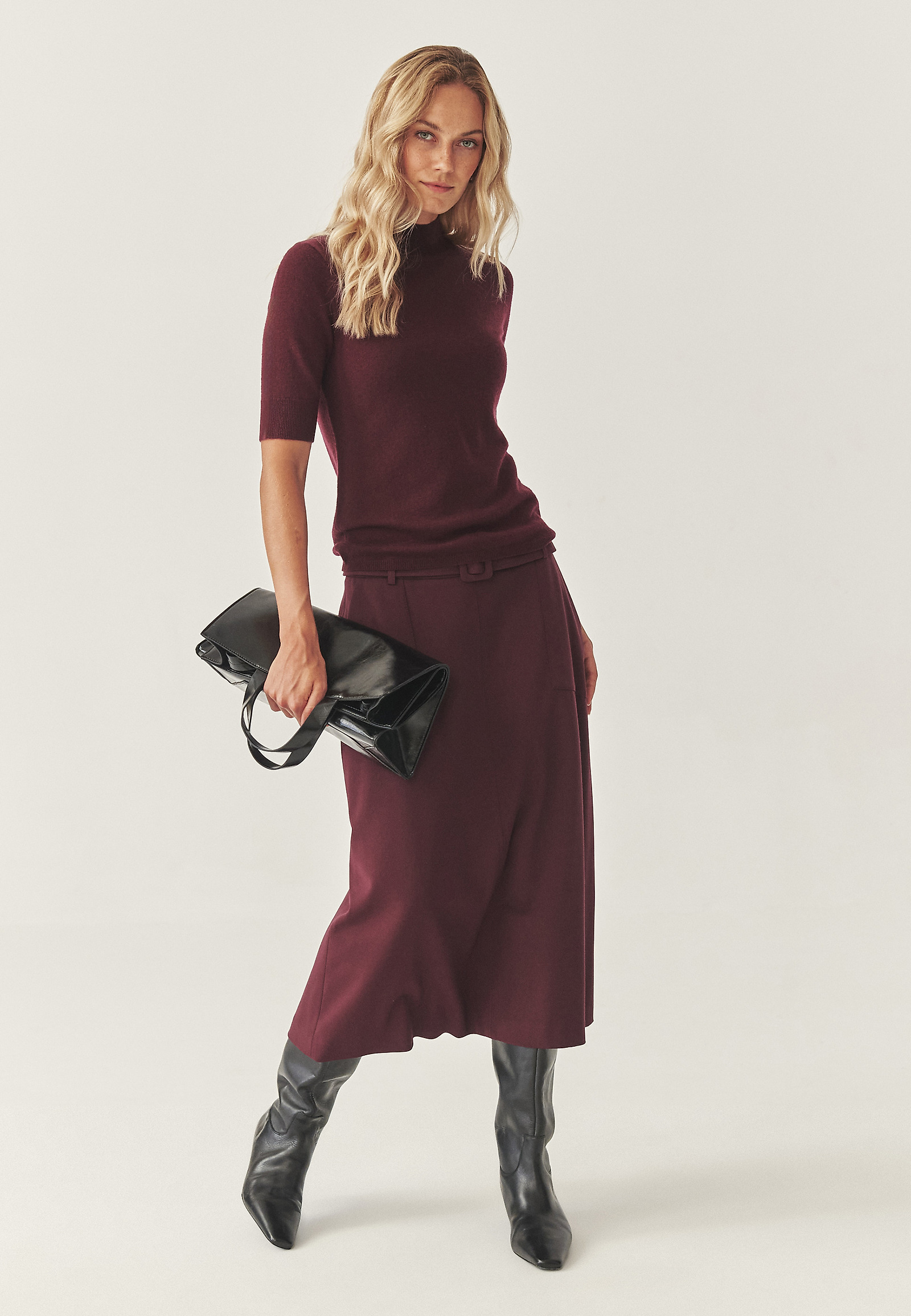 KLASIČNA MERINO VOLNENA PULOVER - LU KLASIČNA MERINO VOLNENA PULOVER - LU RDEČA 115476