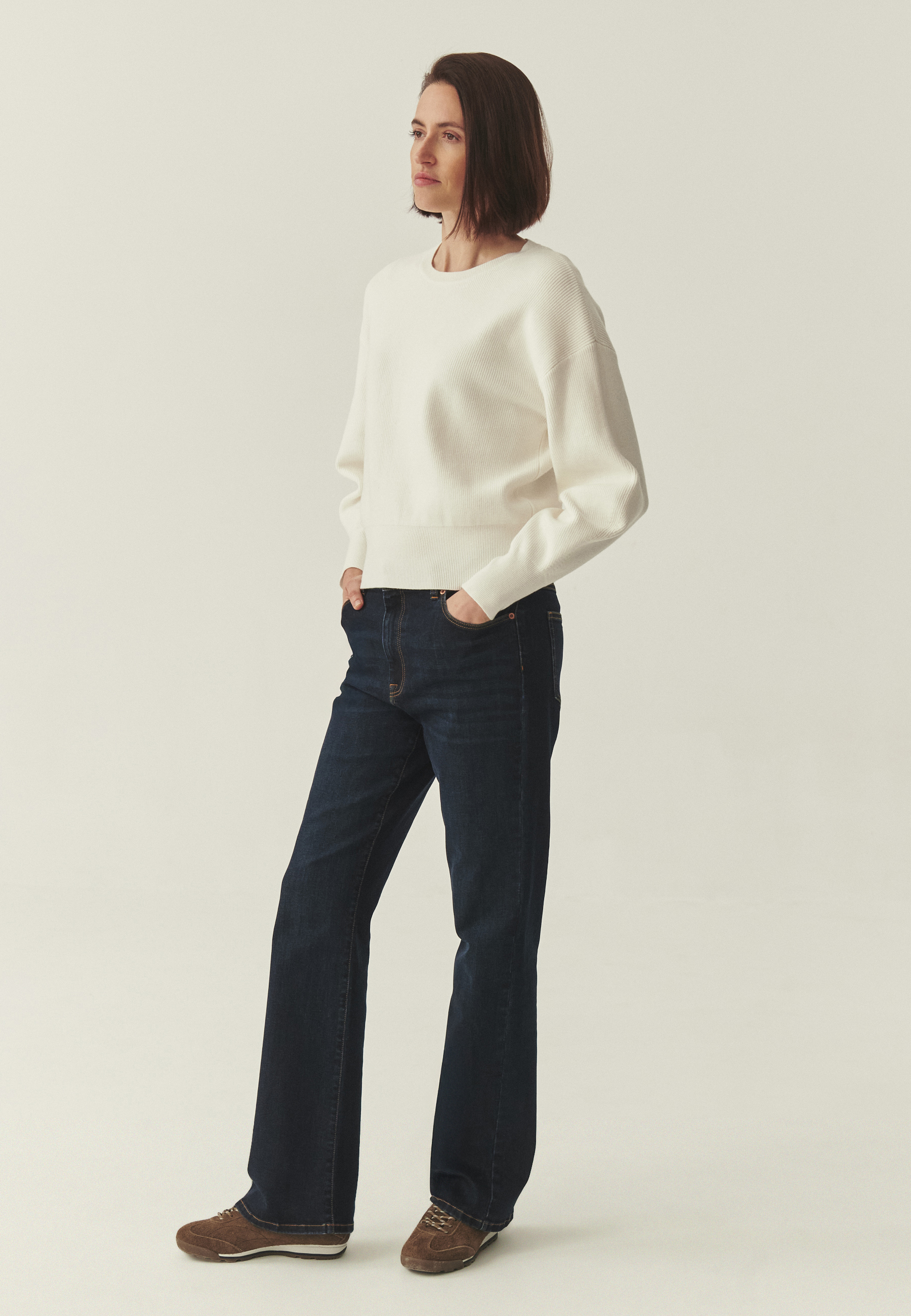 CASUAL JUMPER WITH LENZING™ ECOVERO™ VISCOSE - SHUE ECRU 2