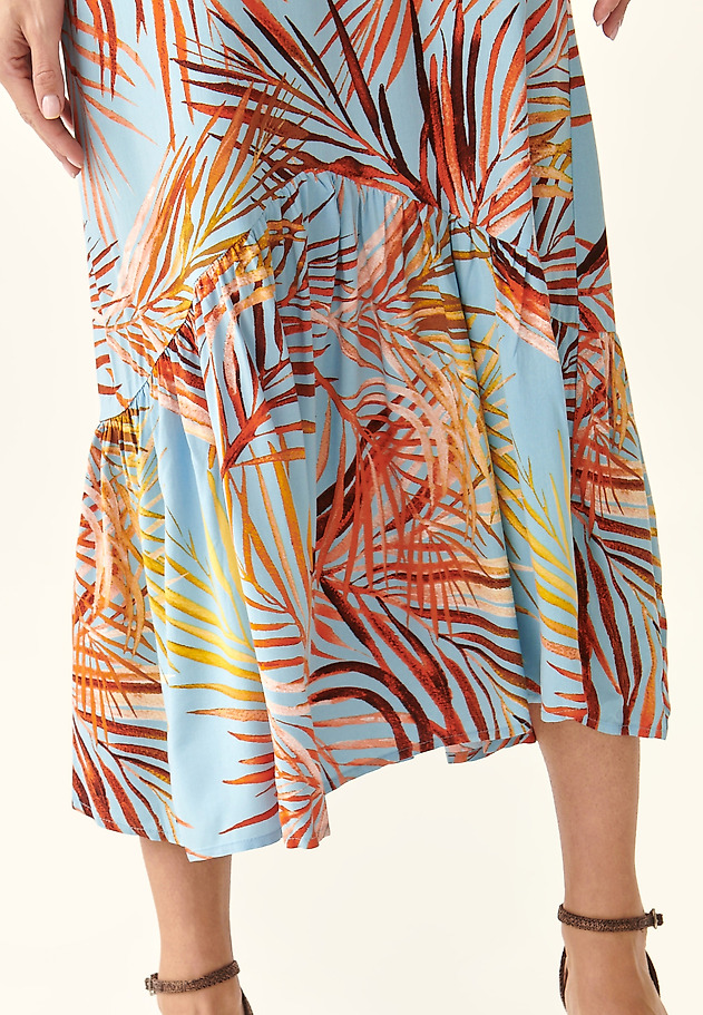 PRINTED SKIRT WITH WIDE RUFFLE BOLENA PRINTED SKIRT WITH WIDE RUFFLE BOLENA MULTIKOLOR 4