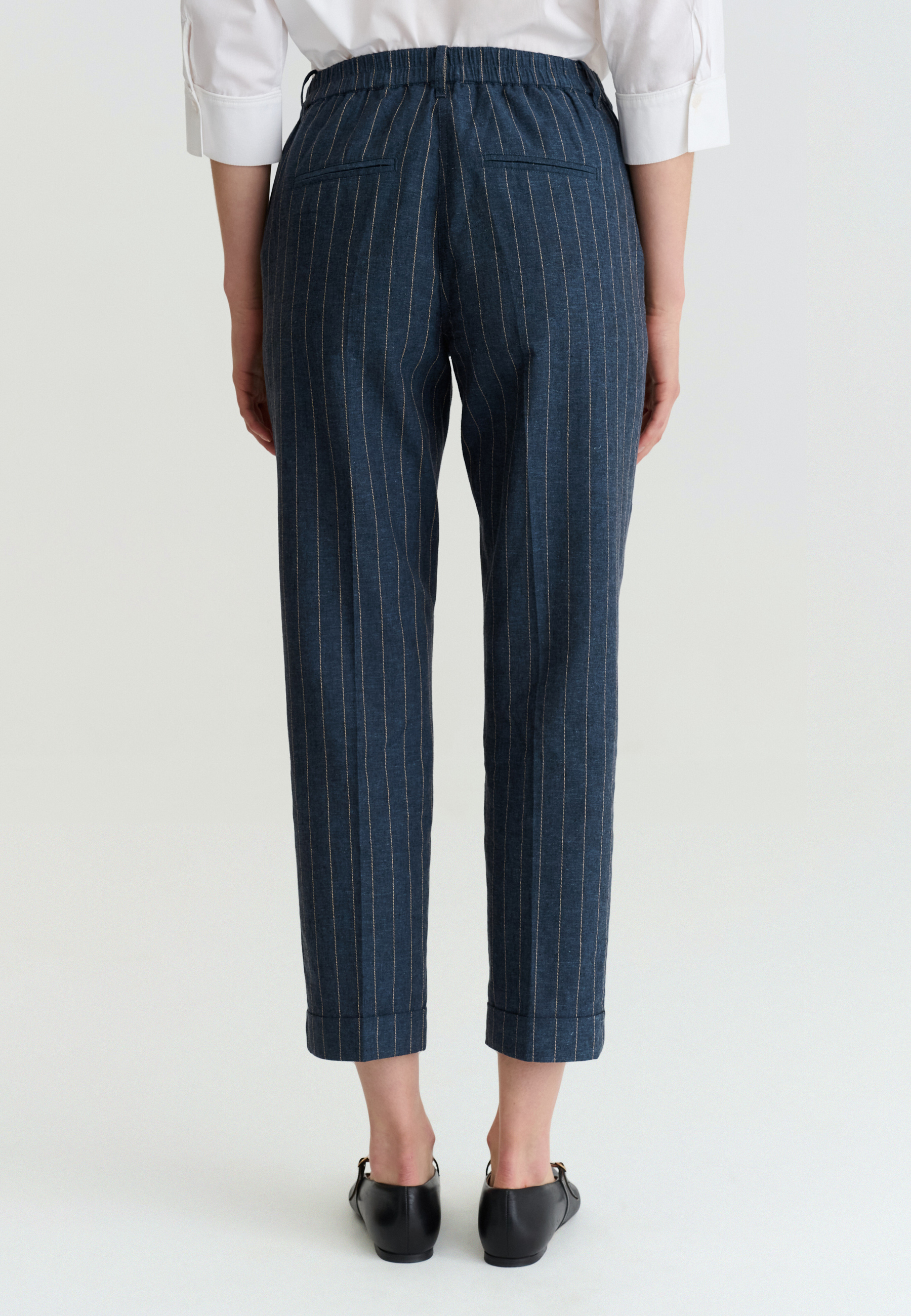 LINEN-BLEND TROUSERS - SEREMIO