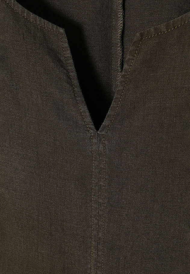 LADIES’ LINEN DRESS IN A BARREL SHAPE - OWERITA 1 LADIES’ LINEN DRESS IN A BARREL SHAPE - OWERITA 1 KHAKI 6