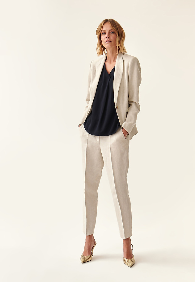 LINNEN LADIES' BLAZER LEMI LINNEN LADIES' BLAZER LEMI BEIGE 2