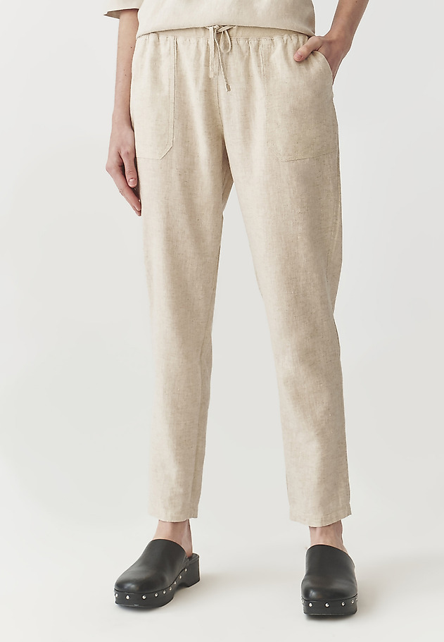 LADIES’ BREATHABLE PANTS WITH SEWN IN ELASTIC - ONORA 1 LADIES’ BREATHABLE PANTS WITH SEWN IN ELASTIC - ONORA 1 BEIGE 2