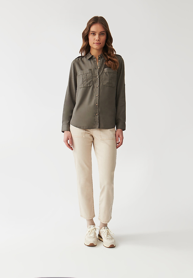 LADIES’ SHIRT WITH EPAULETTES - KORSANA LADIES’ SHIRT WITH EPAULETTES - KORSANA KHAKI 2