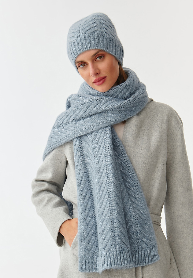 FULAR DE DAMĂ, DIN TRICOT WELLIR FULAR DE DAMĂ, DIN TRICOT WELLIR ALBASTRU 1
