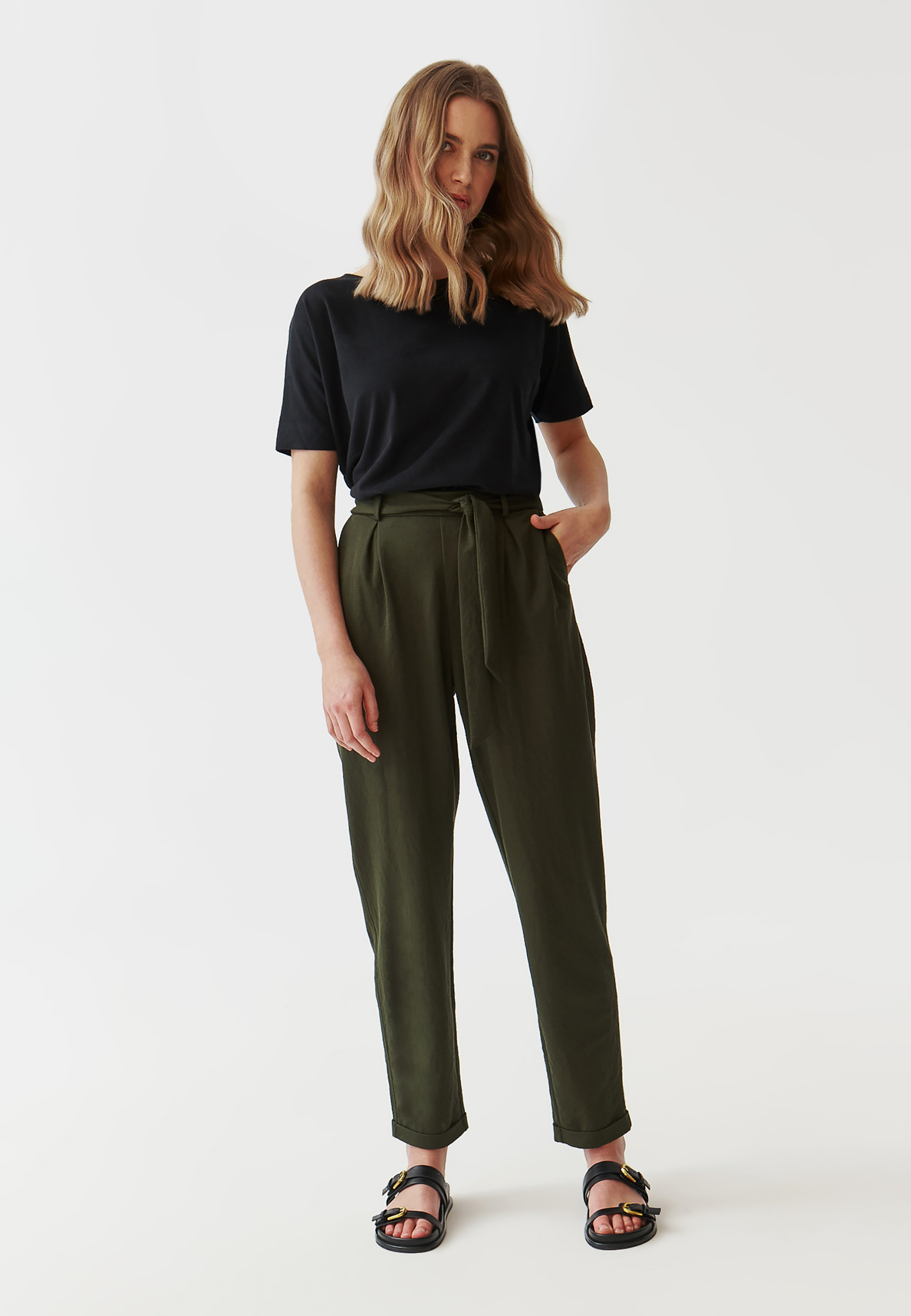 TRICOU DE DAMĂ, DIN BUMBAC, CU MÂNECI KIMONO - LALI