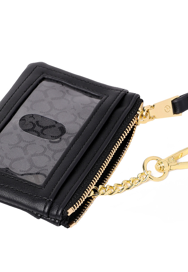 CARD WALLET WITH KEY RING FUNCTION - BEVEL 1 CARD WALLET WITH KEY RING FUNCTION - BEVEL 1 CZARNY 2