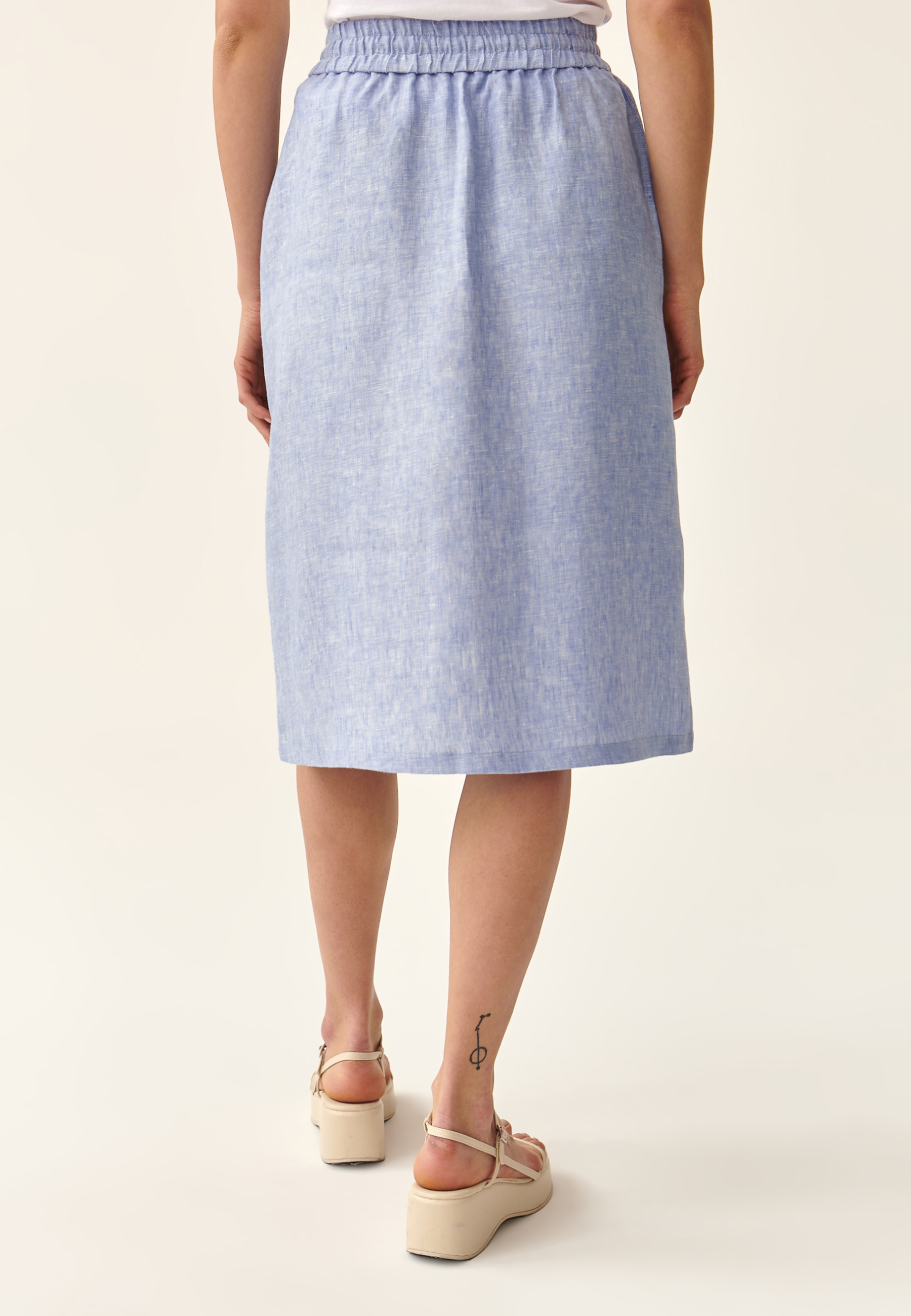LADIES' CLASSIC SKIRT KOLIKO 1 BLUE 2
