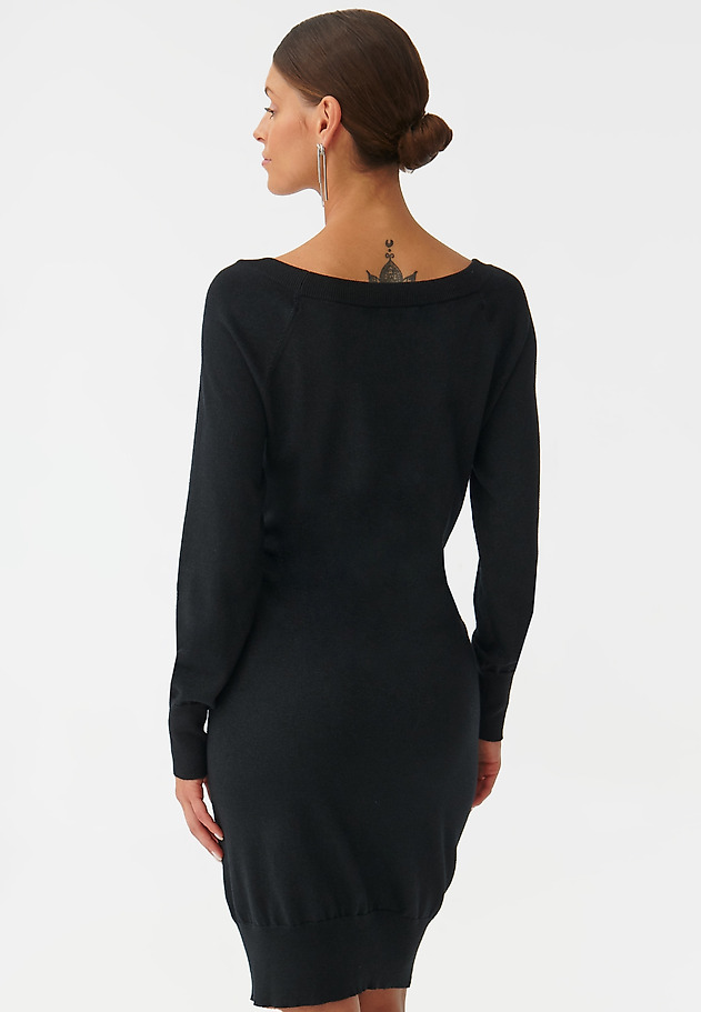 ROCHIE DE DAMĂ, DIN TRICOT METALIZAT WATI ROCHIE DE DAMĂ, DIN TRICOT METALIZAT WATI NEGRU 4