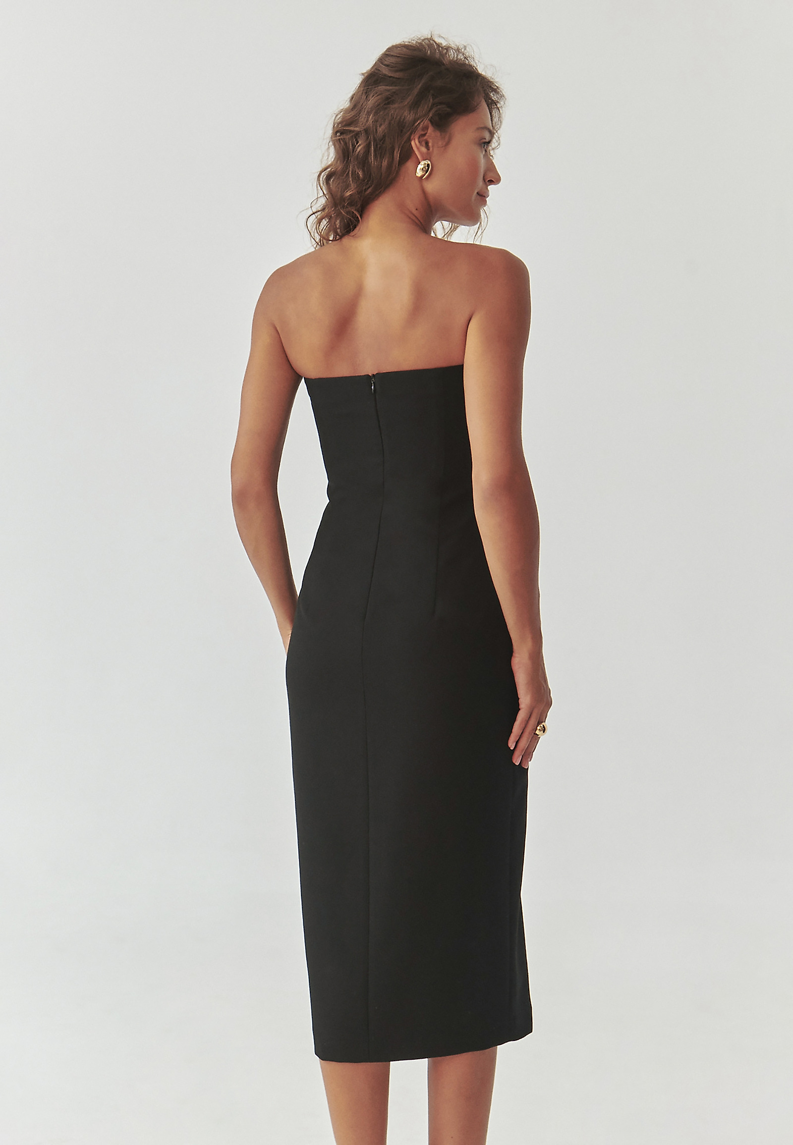 LADIES’ MIDI CORSET DRESS - MORI LADIES’ MIDI CORSET DRESS - MORI BLACK 103989