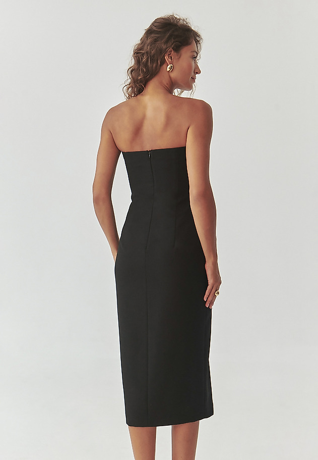 LADIES’ MIDI CORSET DRESS - MORI LADIES’ MIDI CORSET DRESS - MORI CZARNY 5