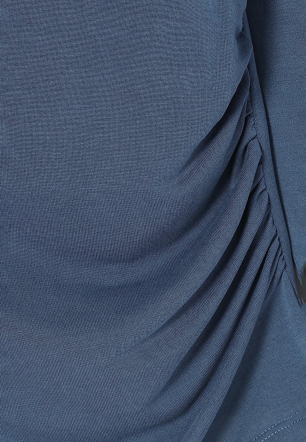 LADIES' DRAPED BLOUSE MEWOKO LADIES' DRAPED BLOUSE MEWOKO BLUE 8