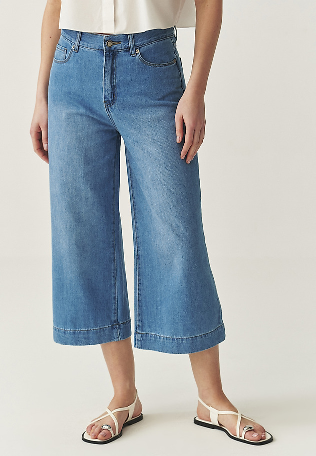 DENIM TROUSERS WITH WIDE LEG - RAVEY DENIM TROUSERS WITH WIDE LEG - RAVEY NIEBIESKI 3
