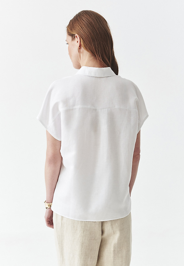 LIGHTWEIGHT SHIRT IN LINEN AND VISCOSE - KIMI LIGHTWEIGHT SHIRT IN LINEN AND VISCOSE - KIMI BIAŁY 3