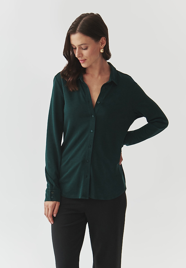 LADIES' KNITTED SHIRT WITH COLLAR — GANKO LADIES' KNITTED SHIRT WITH COLLAR — GANKO ZIELONY 6