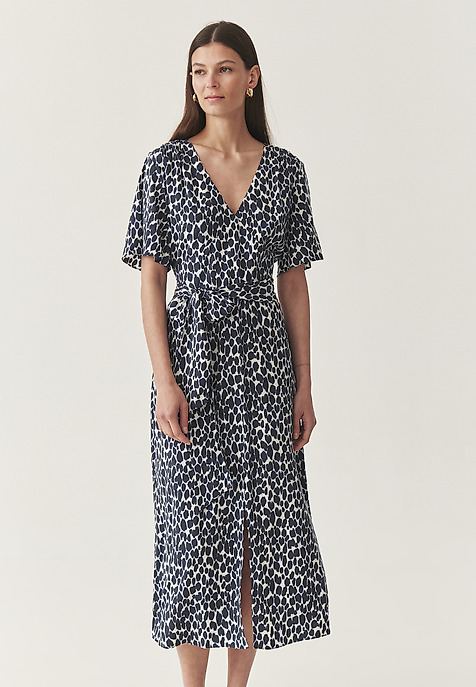 LADIES' DRESS IN LENZING™ ECOVERO™ VISCOSE - MATSE BLUE 2