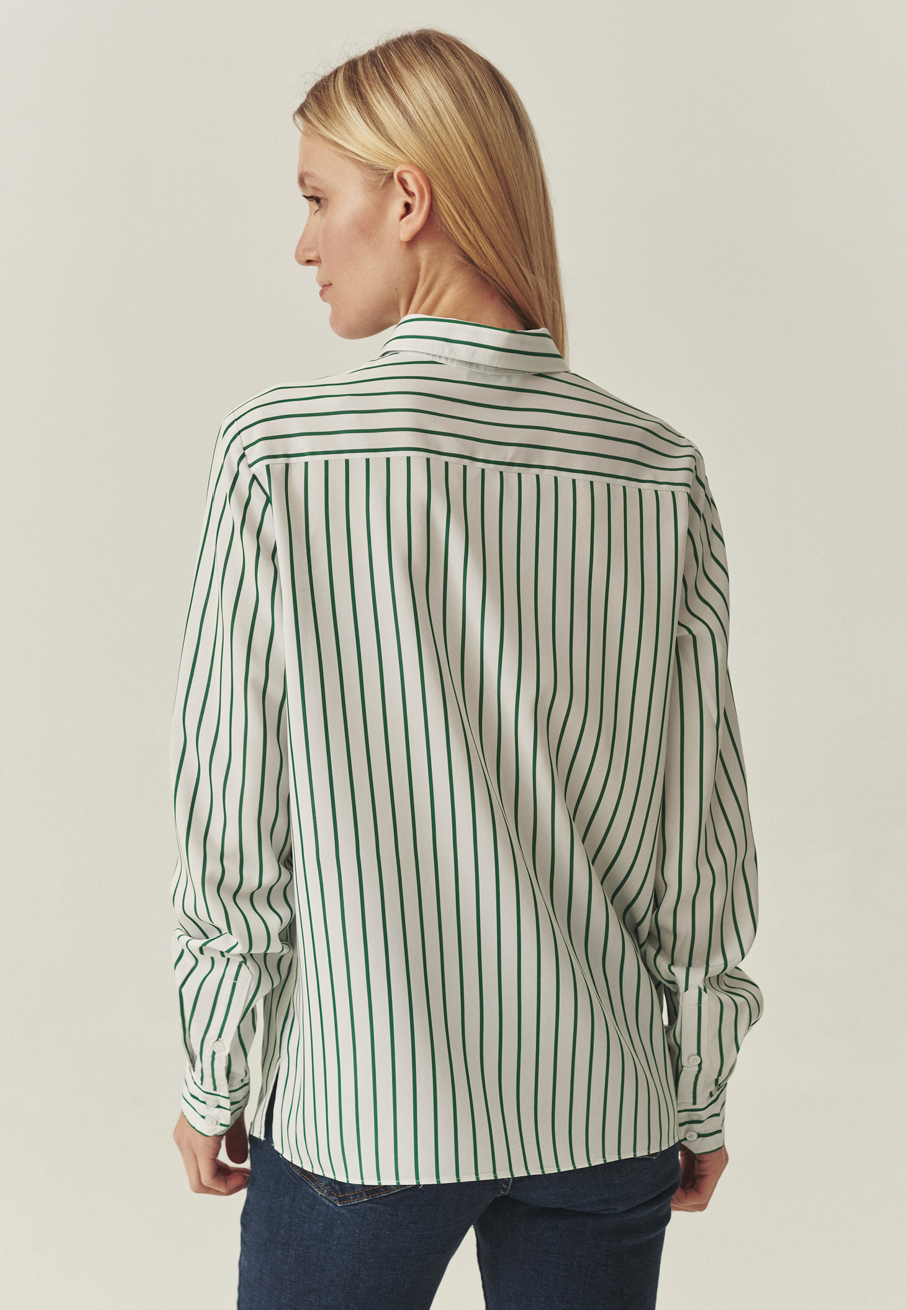 CĂMAȘĂ DIN ȚESĂTURĂ, CU DUNGI VERZI — ENMO 1 MULTICOLOR 2