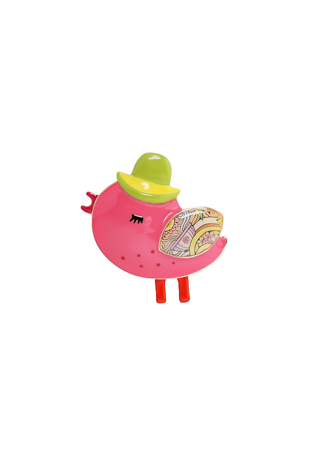 ORNAMENTAL BIRD-SHAPED BROOCH — PEPI ORNAMENTAL BIRD-SHAPED BROOCH — PEPI MULTIKOLOR 2