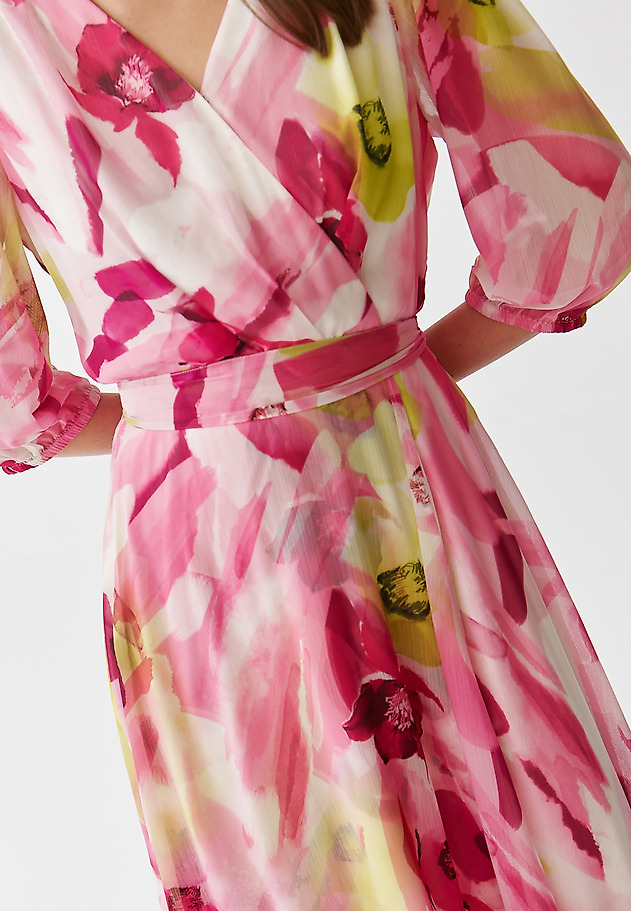 LADIES’ MIDI CHIFFON FLORAL DRESS - DONTRI LADIES’ MIDI CHIFFON FLORAL DRESS - DONTRI MULTICOLOR 4