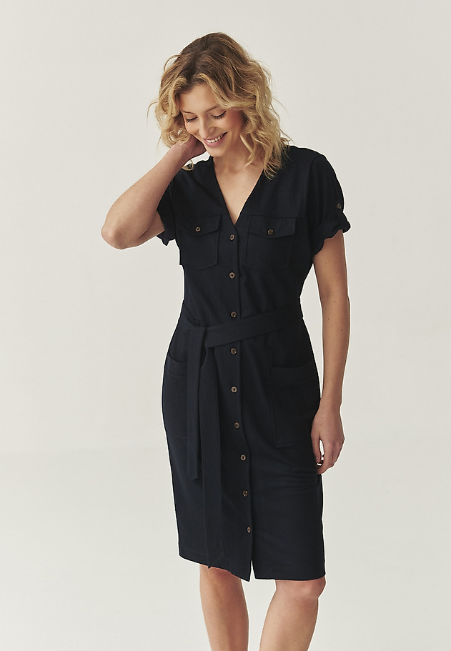FITTED VISCOSE SCHMISSERIE - LEZI FITTED VISCOSE SCHMISSERIE - LEZI SÖTÉTKÉK 1