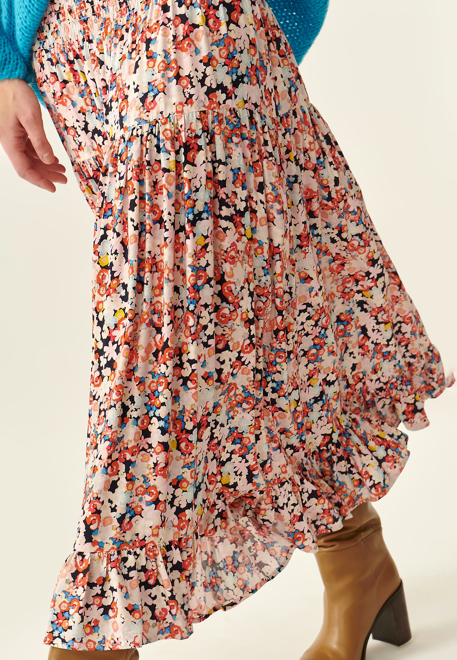 SPÓDNICA MAXI W KWIATOWY PRINT EFIA SPÓDNICA MAXI W KWIATOWY PRINT EFIA MULTIKOLOR 86453