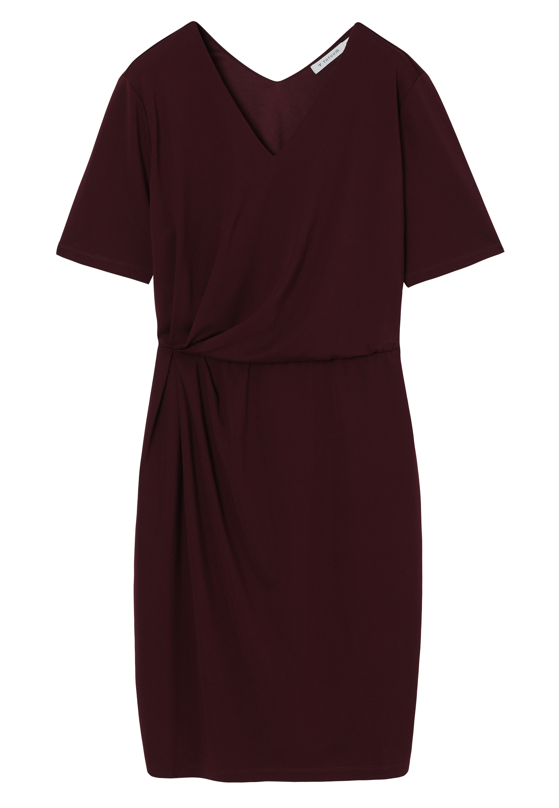 DZIANINOWA SUKIENKA Z MARSZCZENIAMI - RETI CZERWONY 2