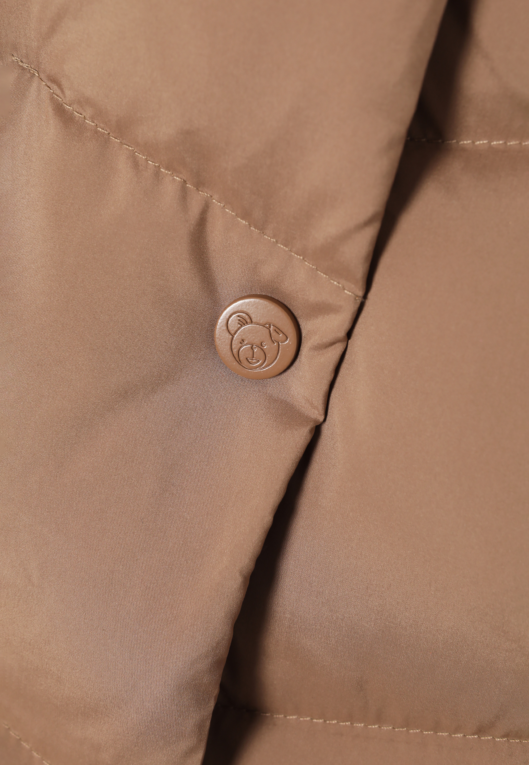 PALTON DE DAMĂ, DIN ȚESĂTURĂ, CU UMPLUTURĂ DIN PUF ȘI MOTIVUL URSULEȚULUI DE PLUȘ - VIOLA 1 BEJ 2