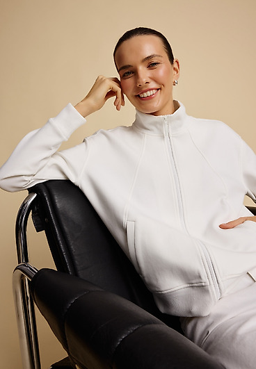 BAWEŁNIANA BLUZA ZE STÓJKĄ — TONIA BAWEŁNIANA BLUZA ZE STÓJKĄ — TONIA