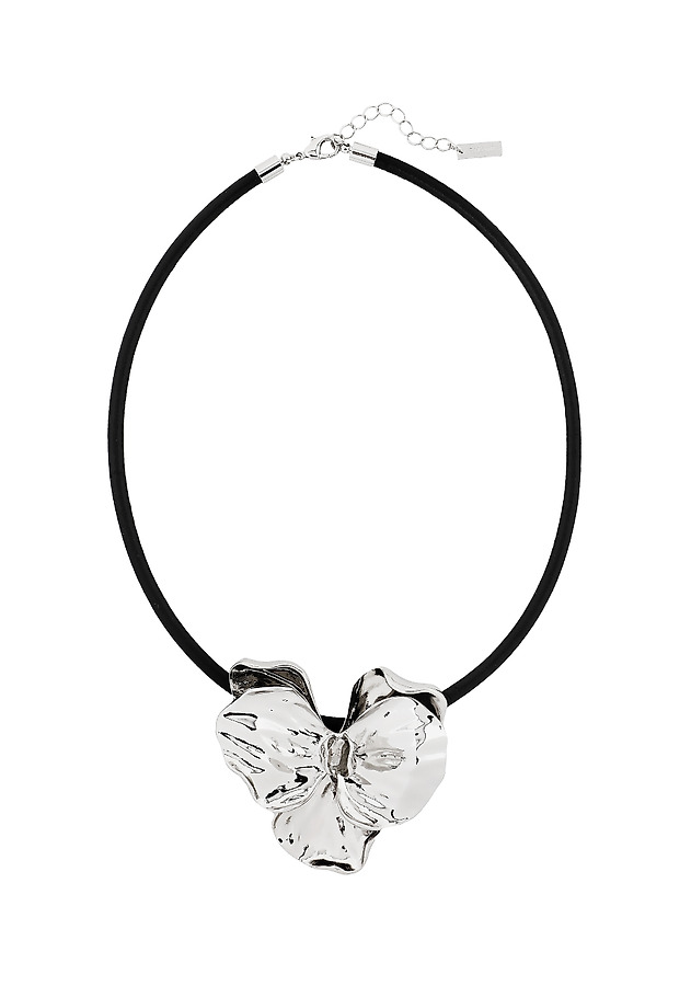 CHOKER Z MASYWNYM KWIATEM - FERIA CHOKER Z MASYWNYM KWIATEM - FERIA SREBRNY 1