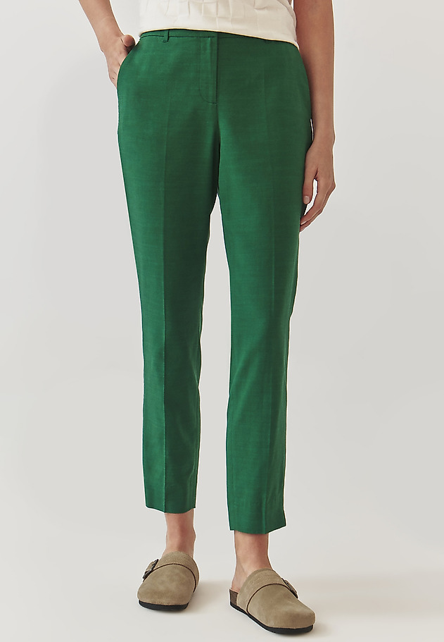 LADIES’ TROUSERS WITH SLITS ON THE LEG - KOLIA 2 LADIES’ TROUSERS WITH SLITS ON THE LEG - KOLIA 2 ZIELONY 4