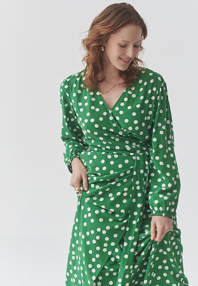 ROCHIE MAXI DIN VISCOZĂ, CU BULINE — SIA ROCHIE MAXI DIN VISCOZĂ, CU BULINE — SIA MULTICOLOR 3