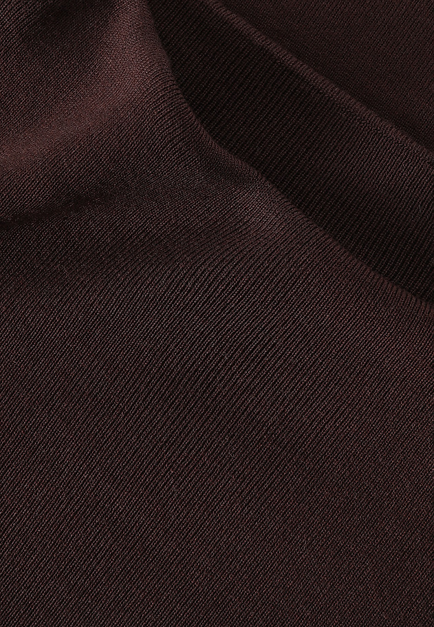 BLUZA BREZ ROKAVOV Z DODATKOM VUNE - KEZI BLUZA BREZ ROKAVOV Z DODATKOM VUNE - KEZI RJAVA 7