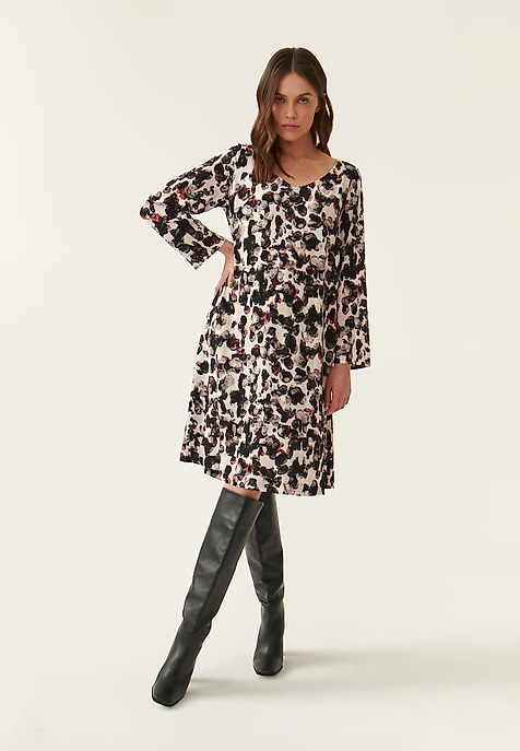 KRÁTKÉ ŠATY S AKVARELOVÝM POTISKEM MIRI VÍCEBAREVNÝ 2