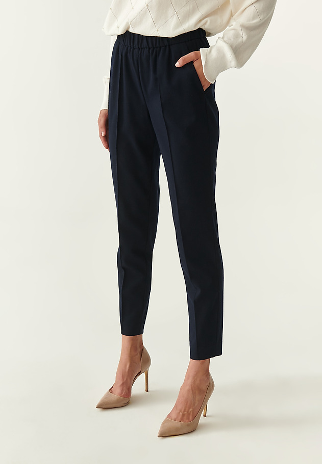 LADIES' PRESSED-CREASE TROUSERS LUNO LADIES' PRESSED-CREASE TROUSERS LUNO GRANATOWY 3